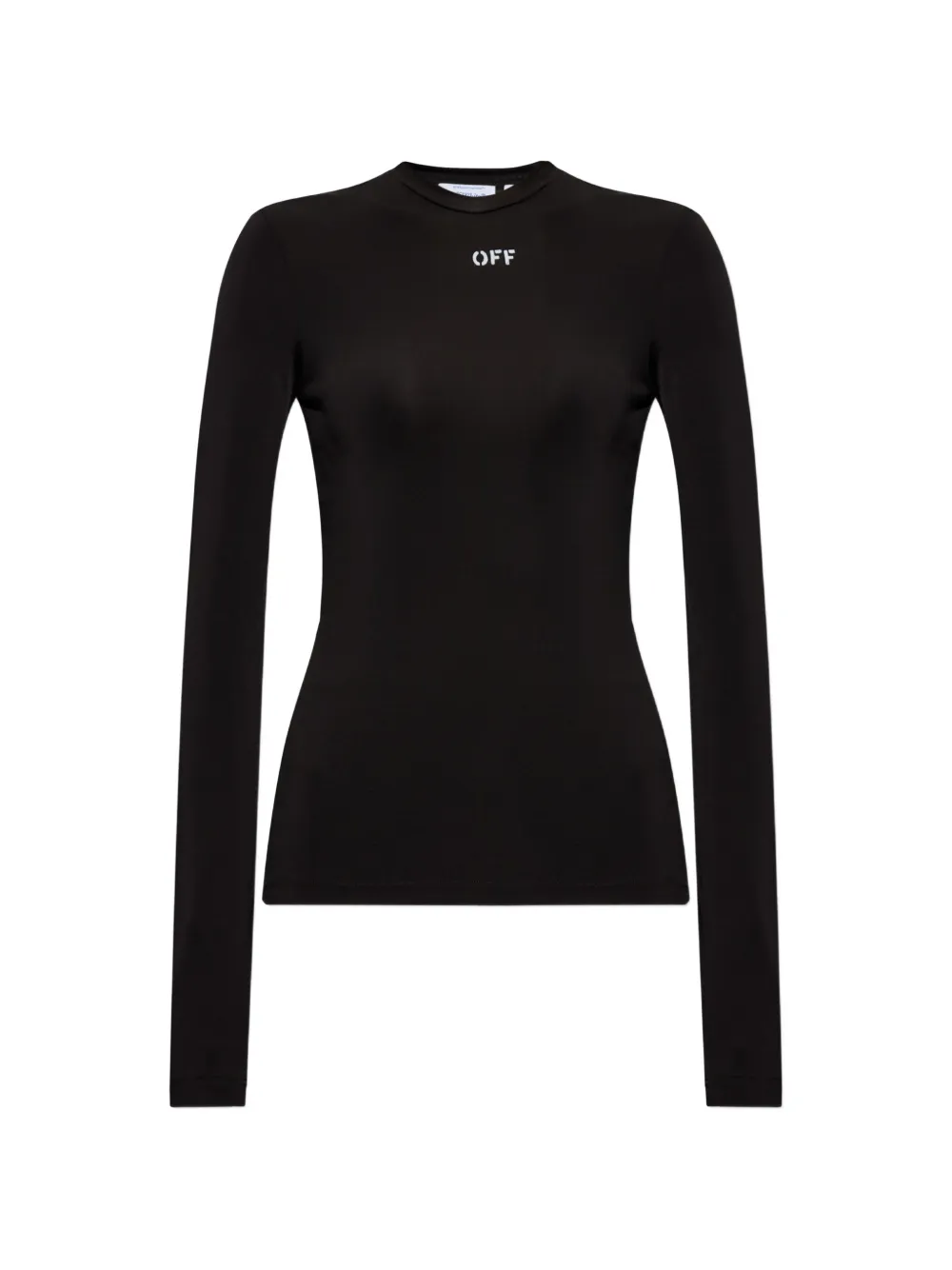 Off-White logo-print long-sleeve top - Nero