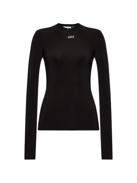 Off-White Langarmshirt mit Logo-Print