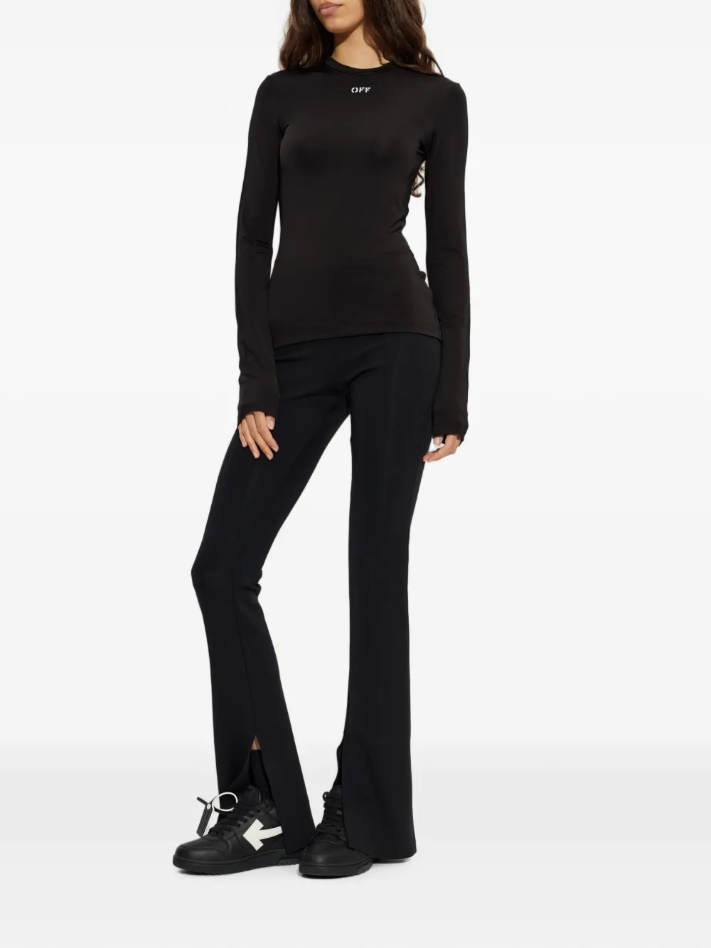 Off-White Top met logoprint Zwart