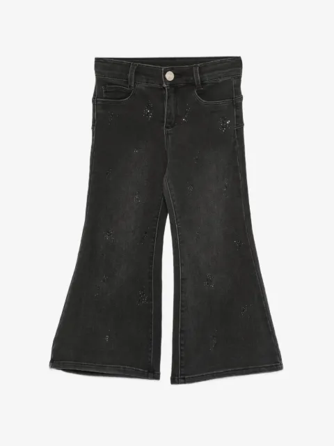 Liu Jo Kids rhinestone-embellished flared jeans