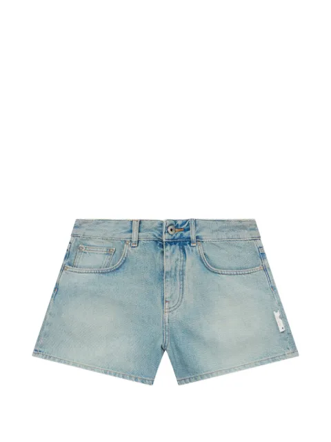 Off-White college patch denim shorts