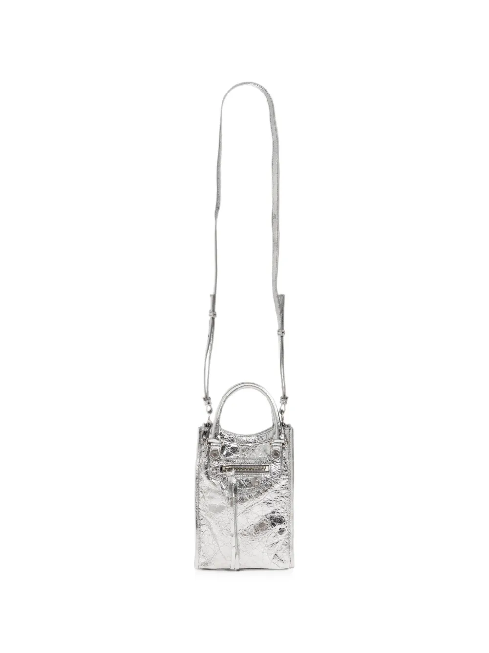 Balenciaga Mini Le City Leather Tote Bag In Gray