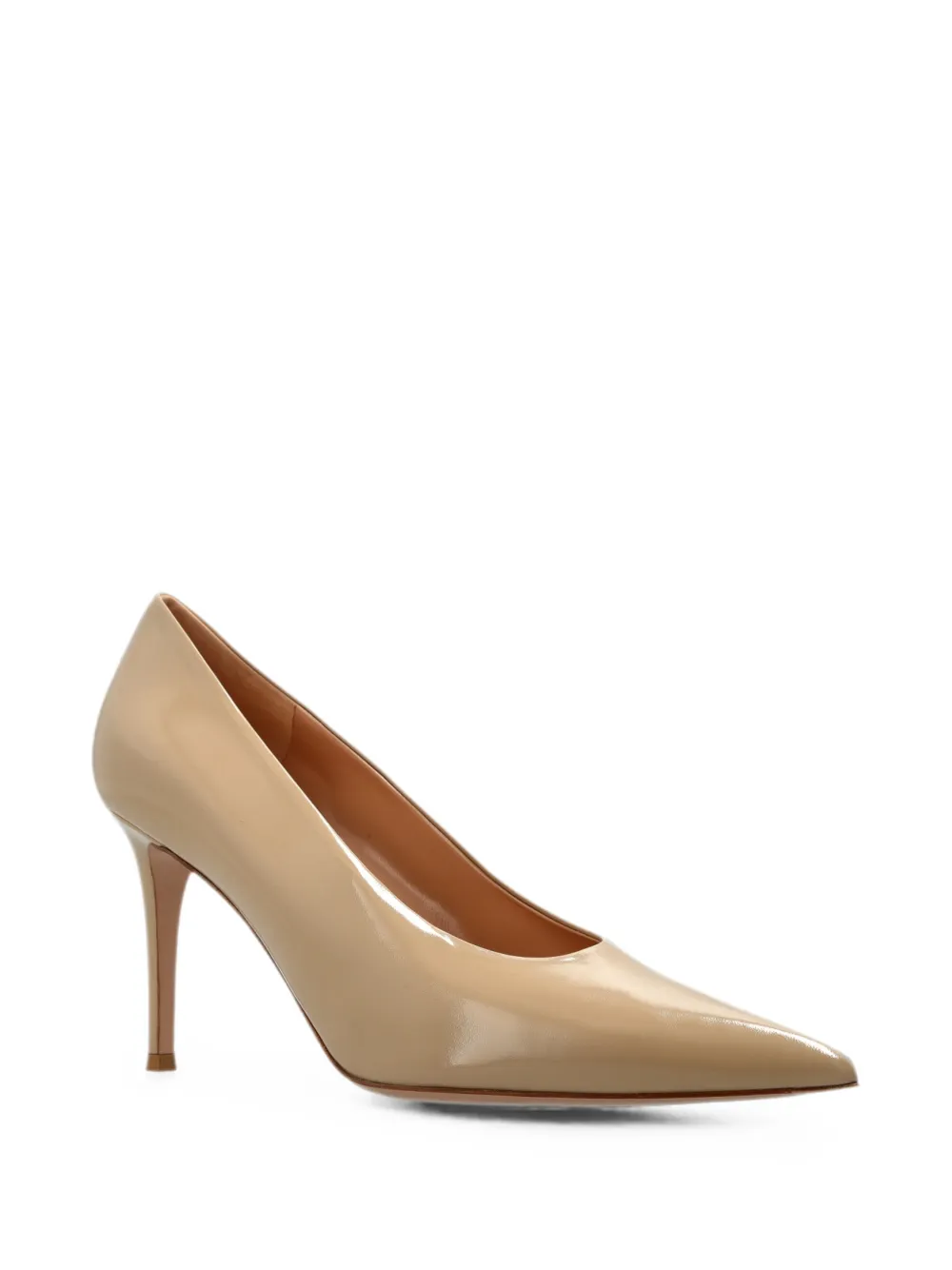 Gianvito Rossi Robbie pointed-toe pumps Beige