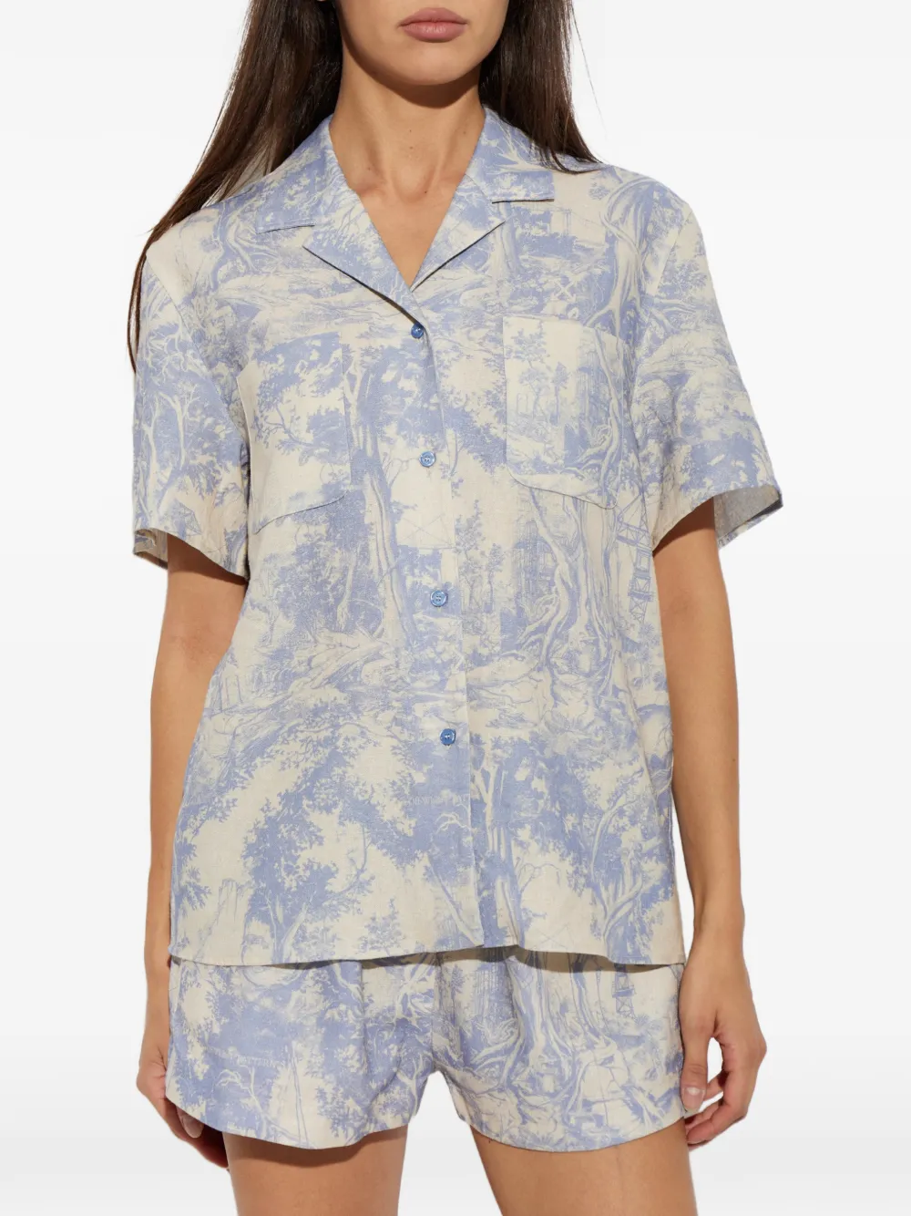 Off-White Overhemd met print Blauw