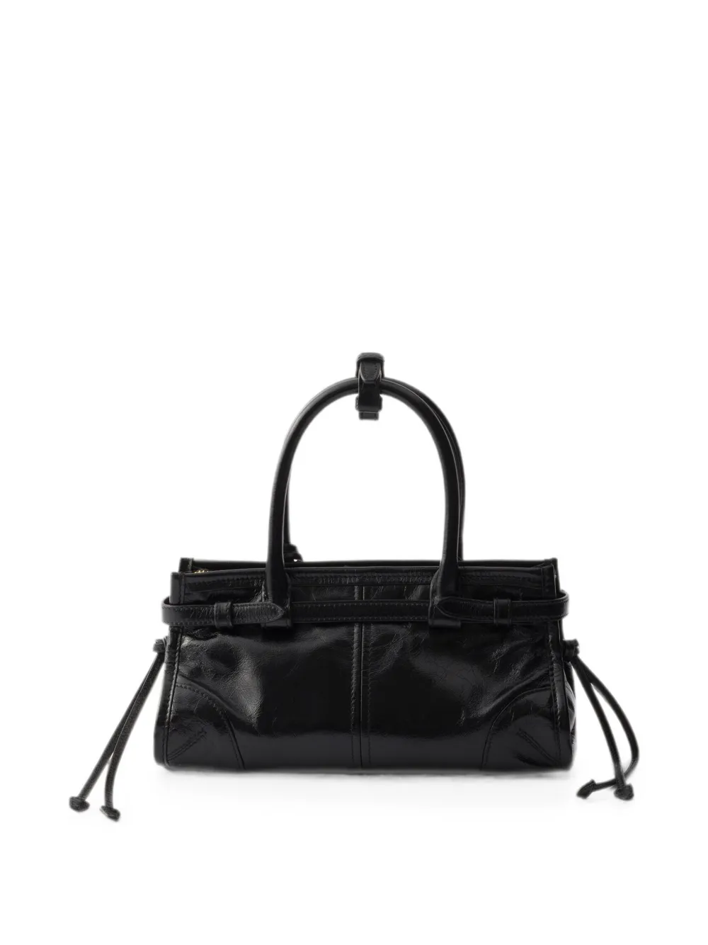 Prada Bonnie leren mini-schoudertas met gespen Zwart