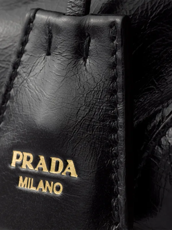 Prada Bonnie レザーバッグ ミニ | ブラック | FARFETCH JP