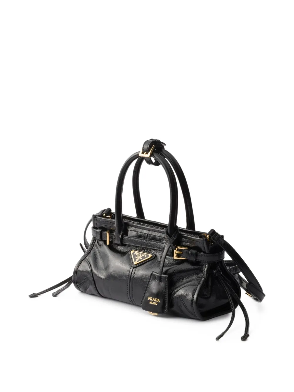 Prada Bonnie レザーバッグ ミニ | ブラック | FARFETCH JP