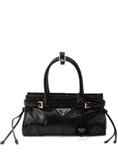Prada mini Bonnie buckled leather shoulder bag