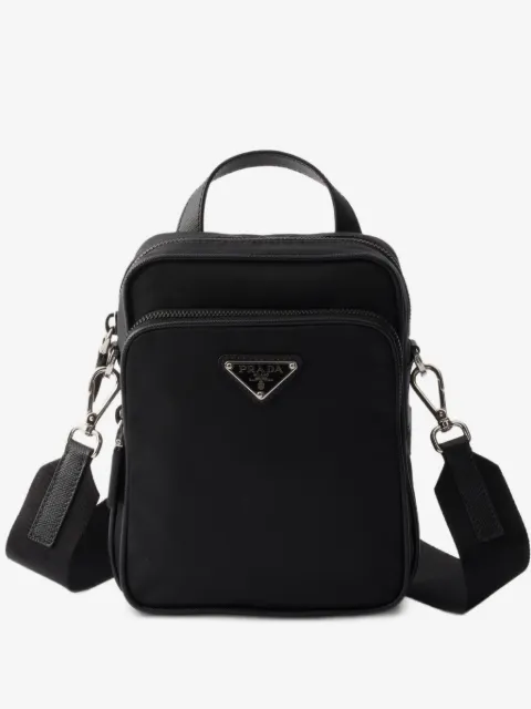 Prada Re-Nylon and Saffiano 皮质单肩包