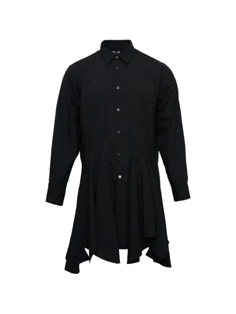 Comme des Garçons Homme Plus pleated asymmetric-hem shirt