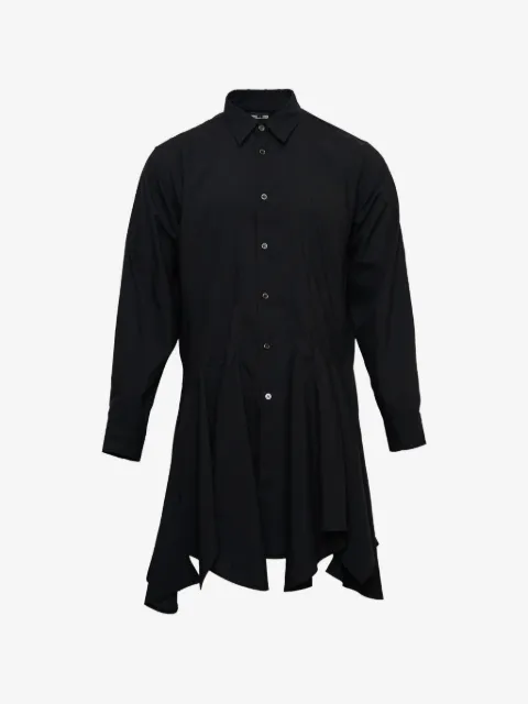 Comme des Garçons Homme Plus 플리츠 비대칭 헴 셔츠