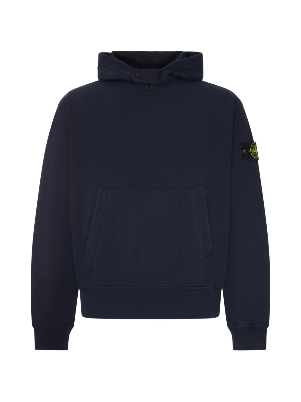 Stone Island logo-patch long-sleeve hoodie - Blu