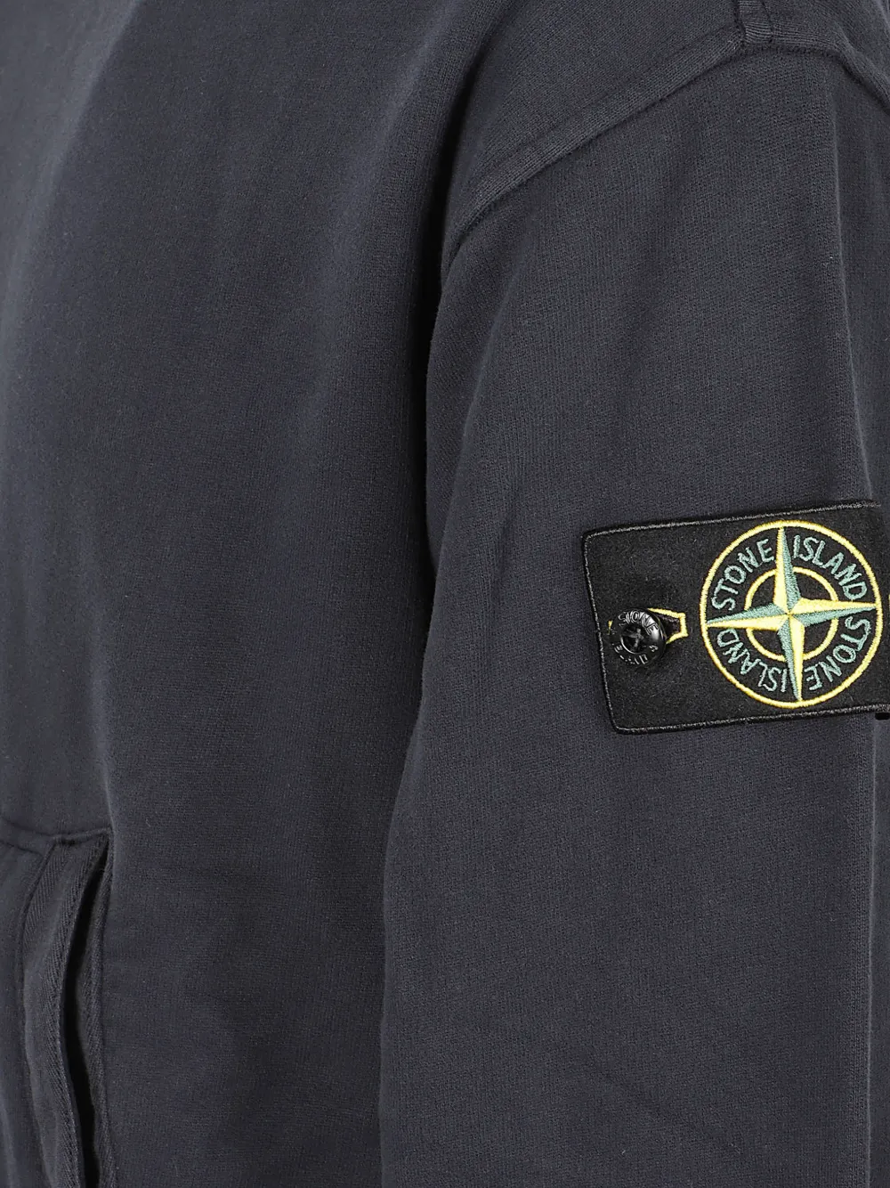 Stone Island Hoodie met logopatch Blauw