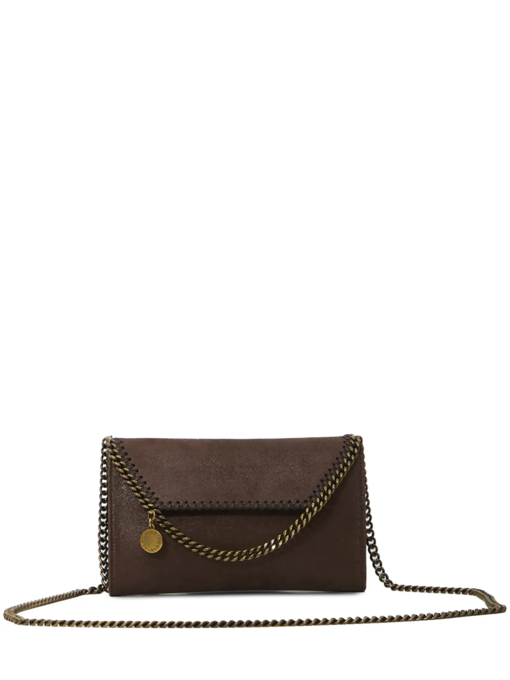 Stella McCartney Falabella chain-trim crossbody bag - Marrone
