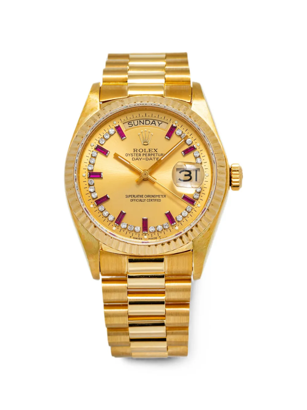 Pre-owned Rolex Day-date 36mm Watch In Gold