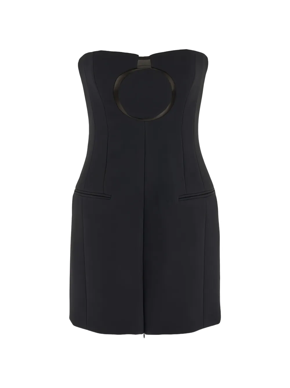 Ferragamo circle-cutout strapless fitted top - Nero