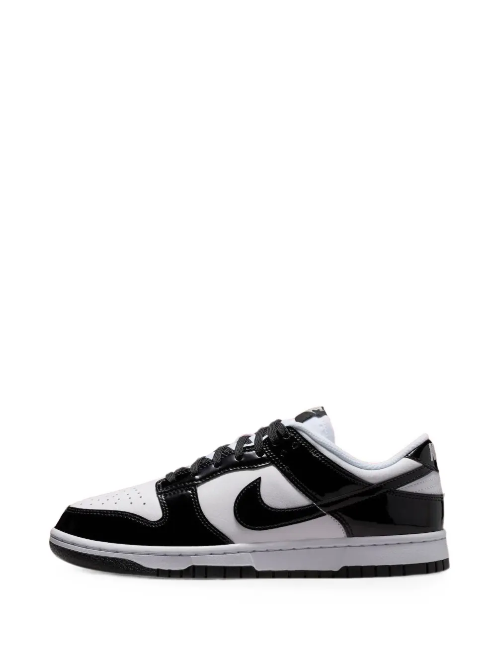 Nike Dunk Low Patent Leather Sneakers In Black