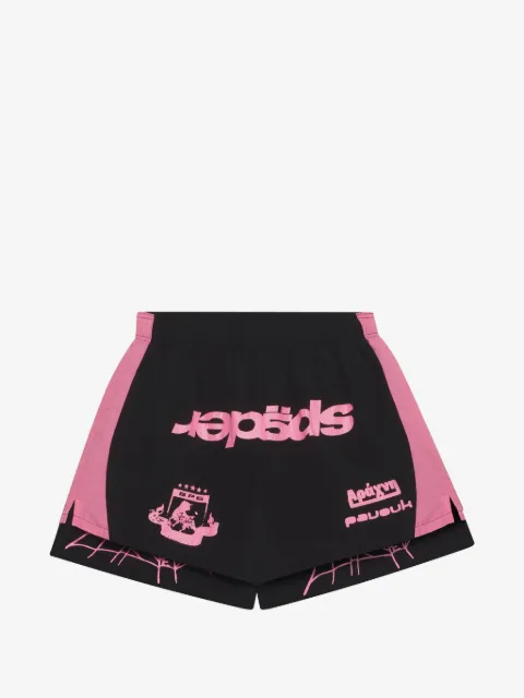 SP5DER Soccer Shorts im Layering-Look
