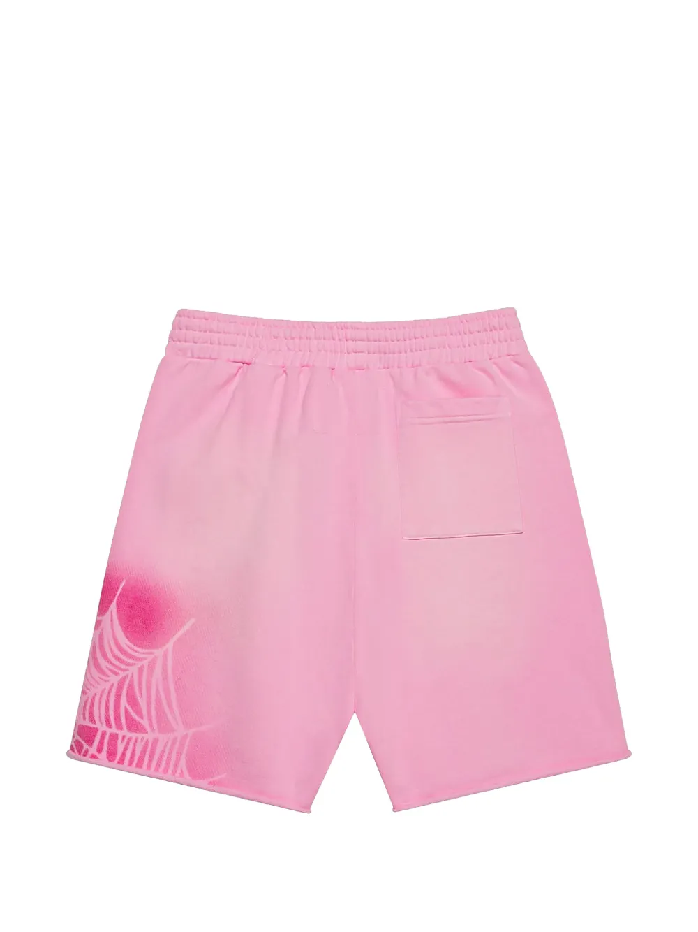 SP5DER Trainingsshorts verfraaid met stras en spray-print Roze