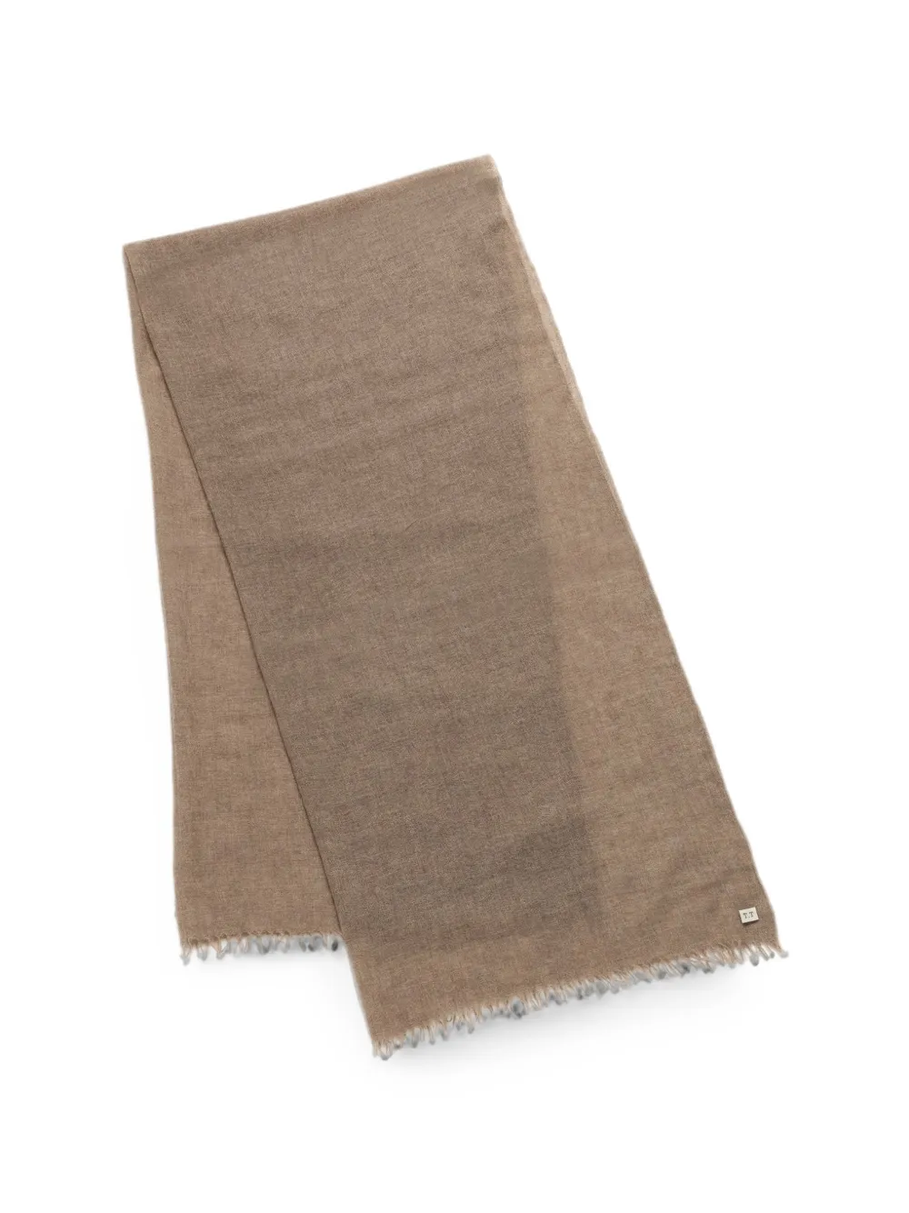 TAIGA TAKAHASHI fringed cashmere scarf - Marrone