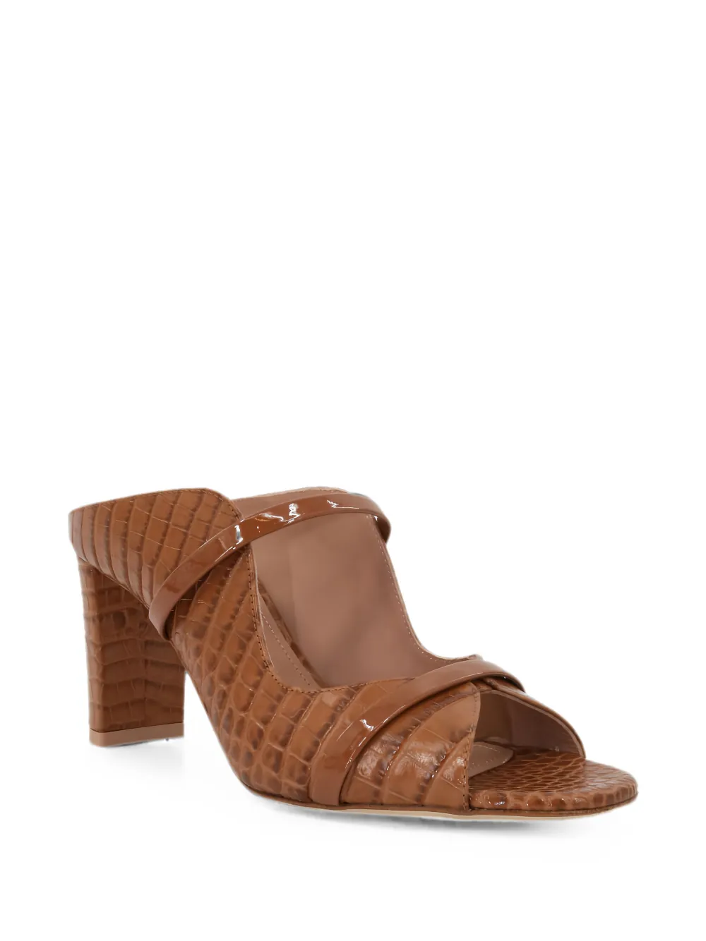 Malone Souliers croc-effect patent leather sandals Bruin