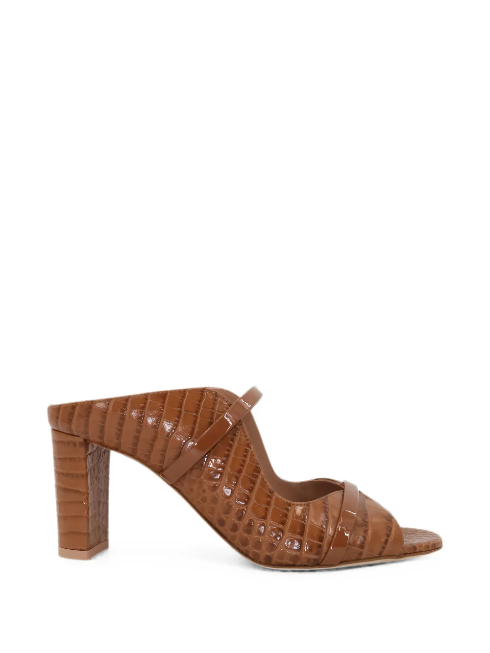 Malone Souliers croc-effect patent leather sandals Bruin