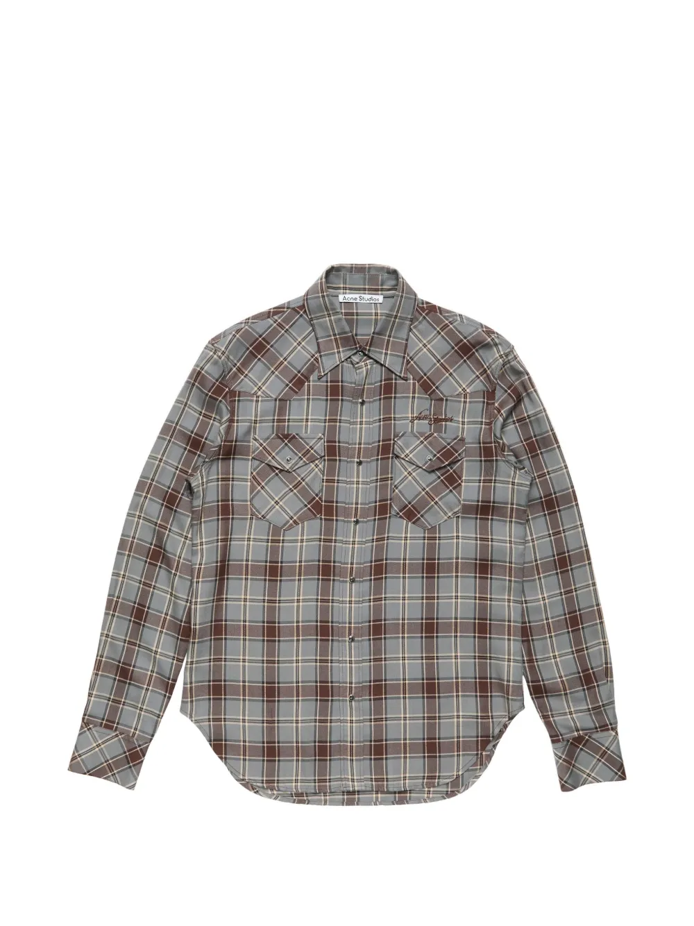 Acne Studios Geruit overhemd Grijs