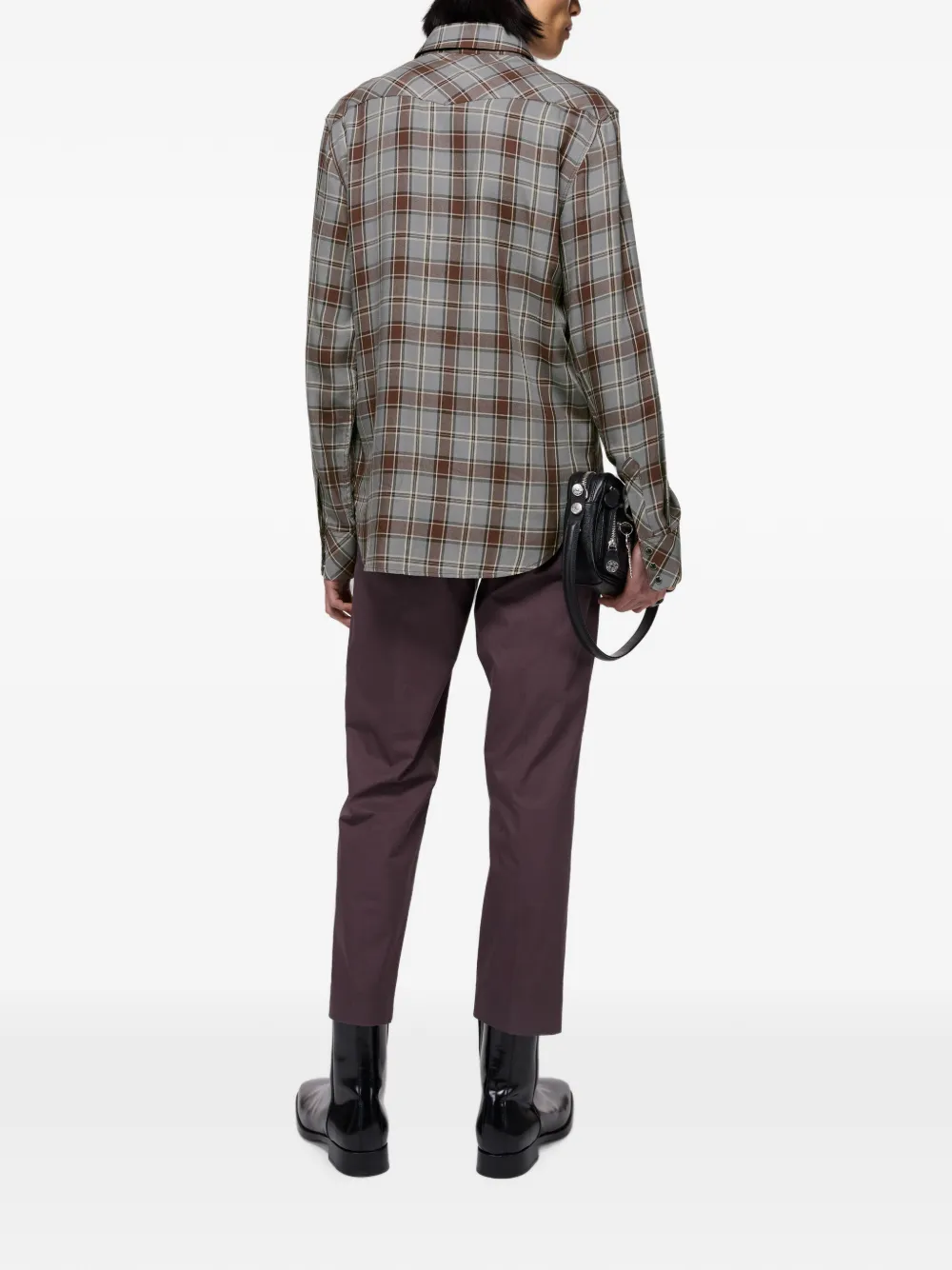 Acne Studios Geruit overhemd Grijs
