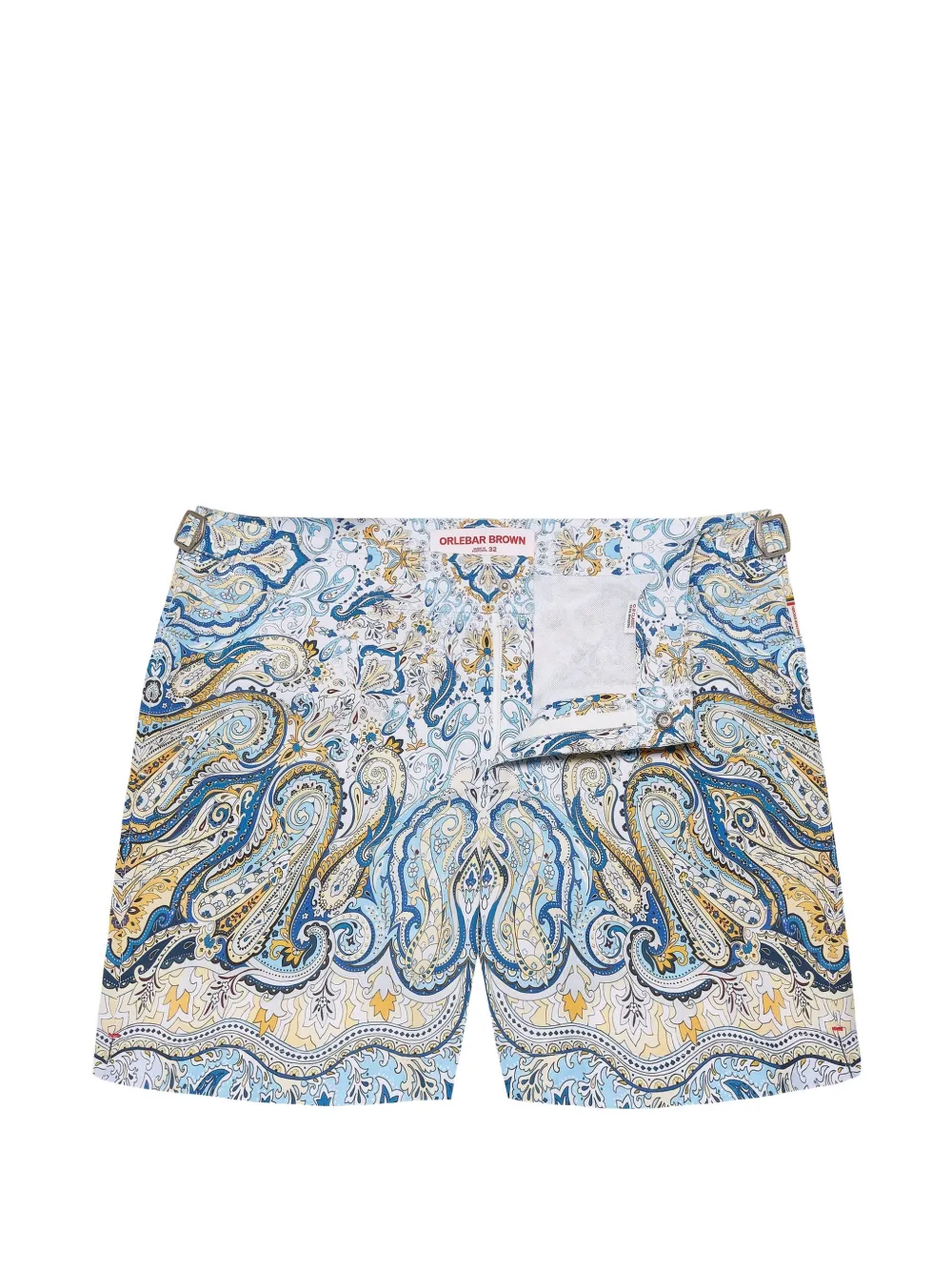 Orlebar Brown Bulldog Fairground paisley-print swim shorts - Bianco
