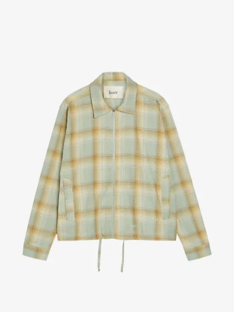 Foret Loft check-pattern zip-up jacket