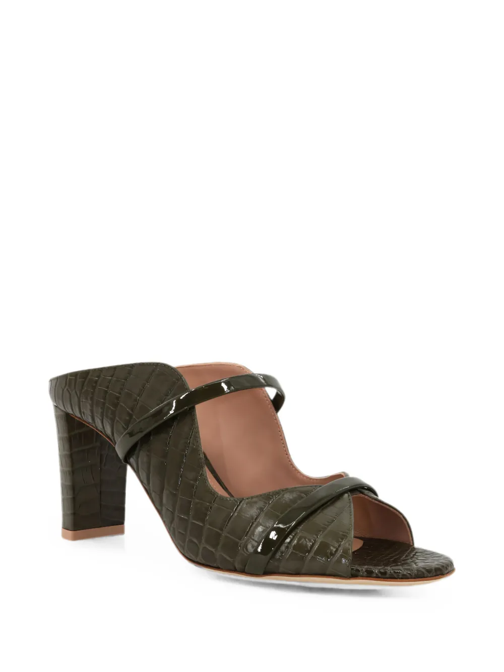 Malone Souliers Norah crocodile-effect sandals Groen