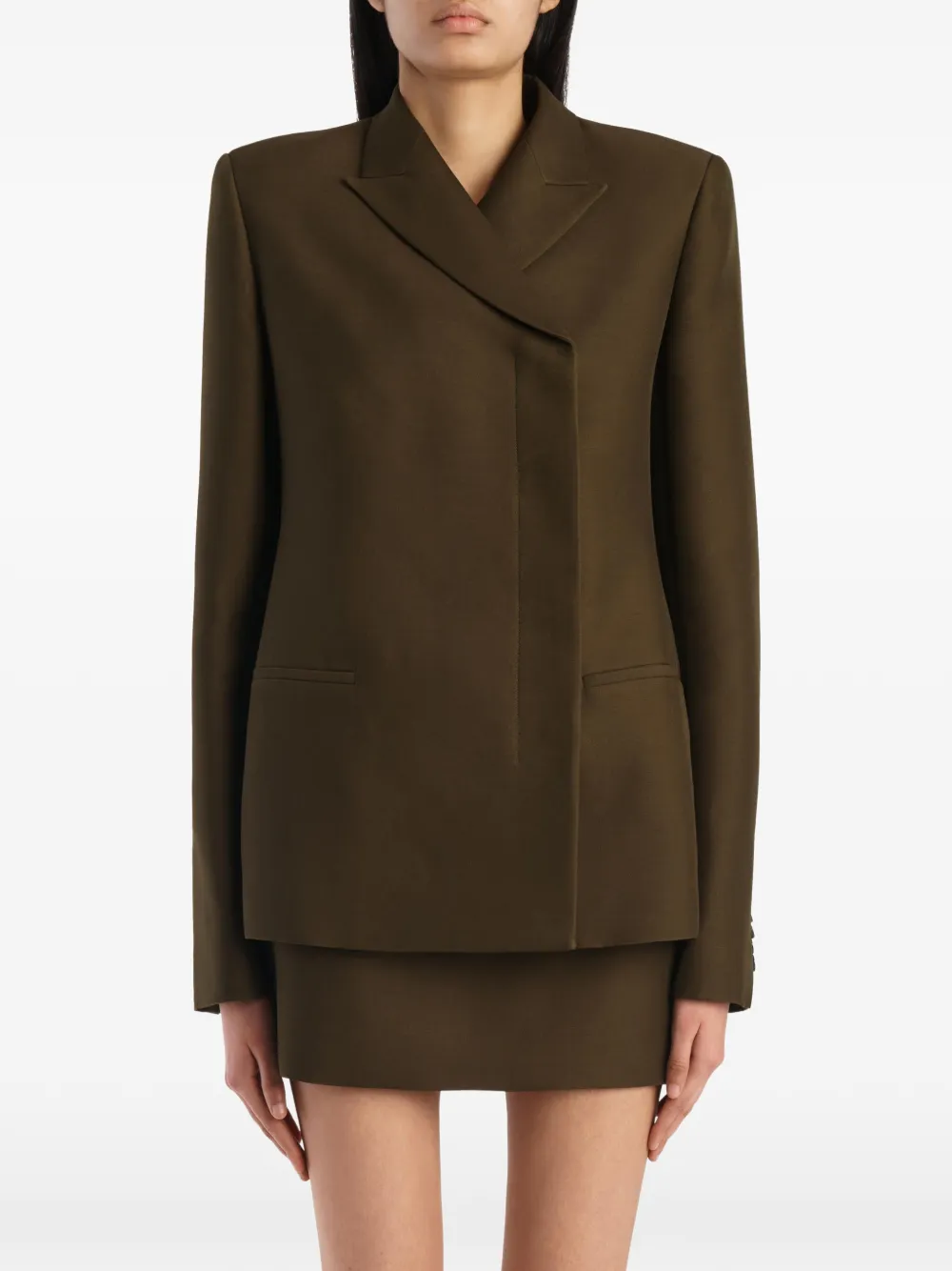 KHAITE Silvannah Jacket in Green, view 3