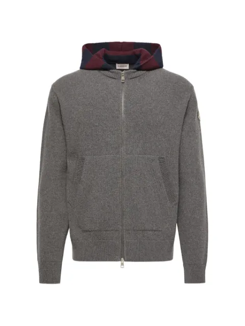 Moncler zip-up striped hoodie