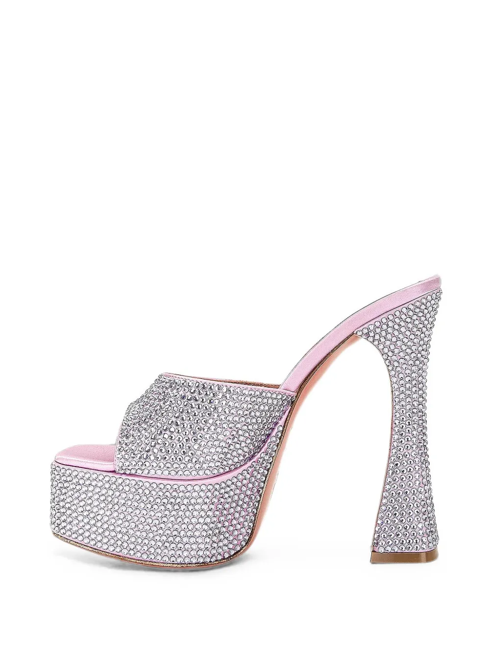 Amina Muaddi Dalida heeled sandals Roze