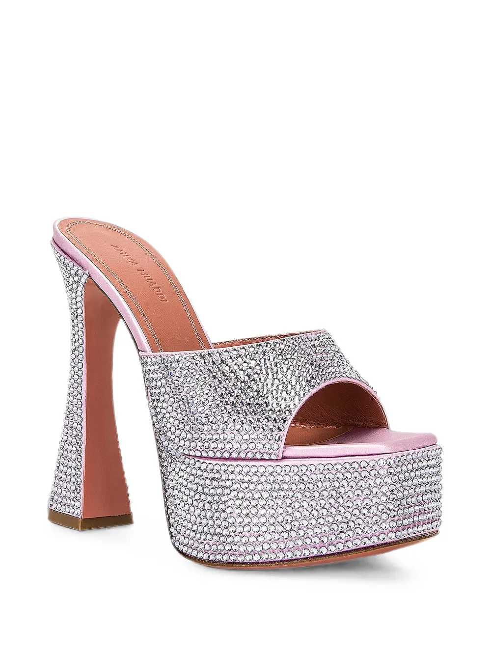 Amina Muaddi Dalida heeled sandals Roze