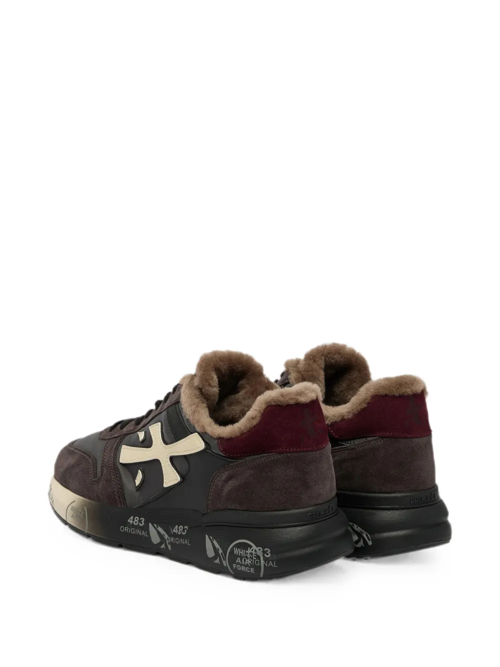 Premiata Mick shearling-lined sneakers Bruin