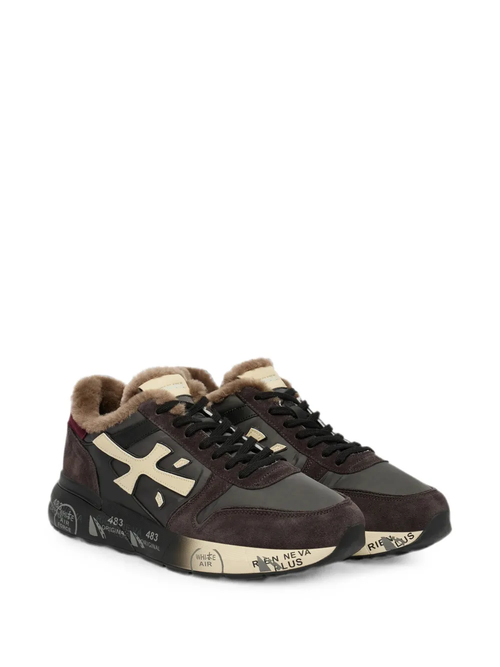 Premiata Mick shearling-lined sneakers Bruin