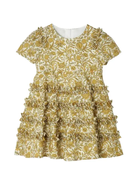 Versace Kids Liberty cotton-poplin ruffled dress