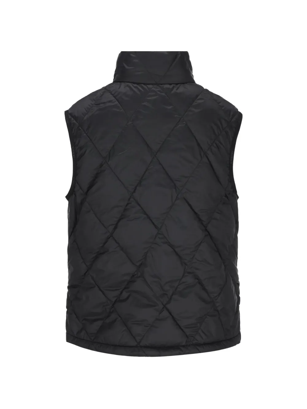Burberry diamond-quilted check-trim gilet Zwart