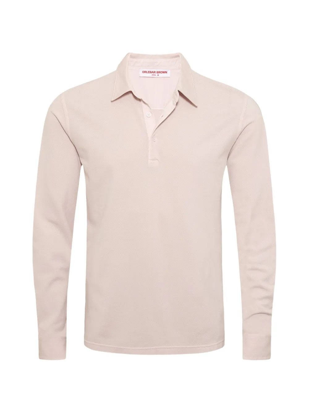 Orlebar Brown Garfield poloshirt met lange mouwen Roze