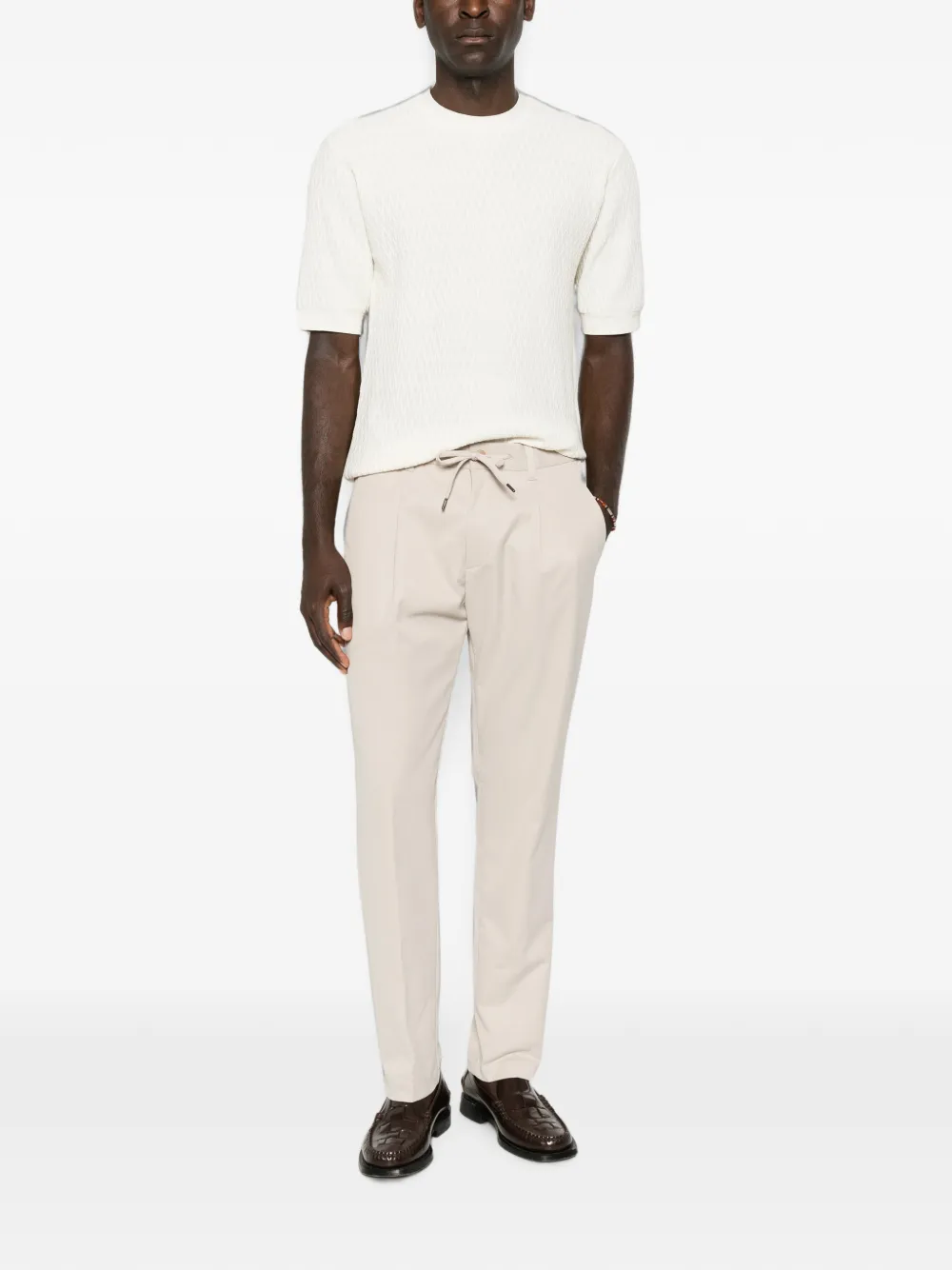 Herno Plooibroek met trekkoord Beige
