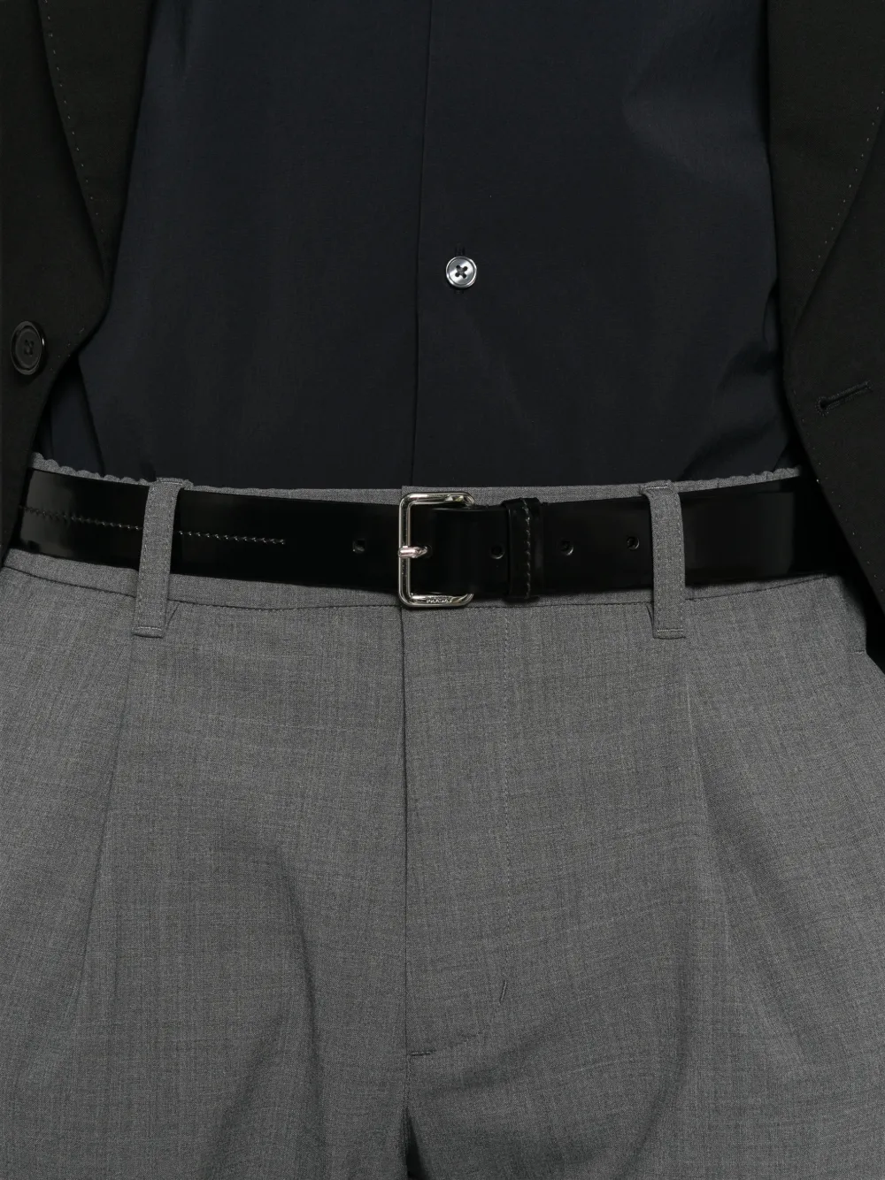 Herno Broek met geplooide zak Grijs
