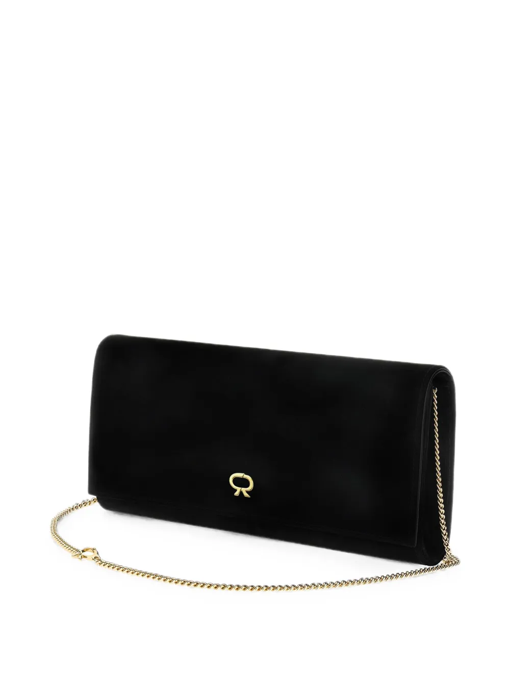 Gianvito Rossi Monica suède clutch Zwart