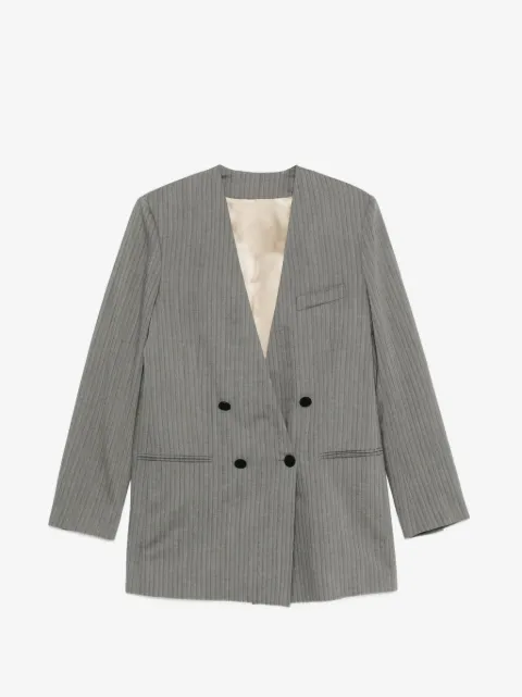 Alberta Ferretti pinstriped double-breasted blazer