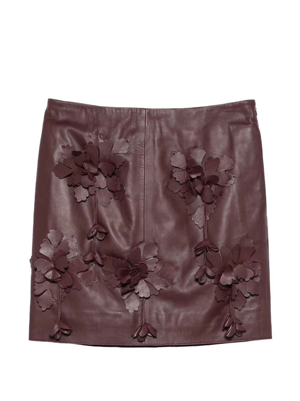 Alberta Ferretti floral-appliqué skirt - Braun