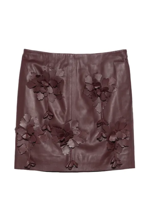 Alberta Ferretti falda con aplique floral