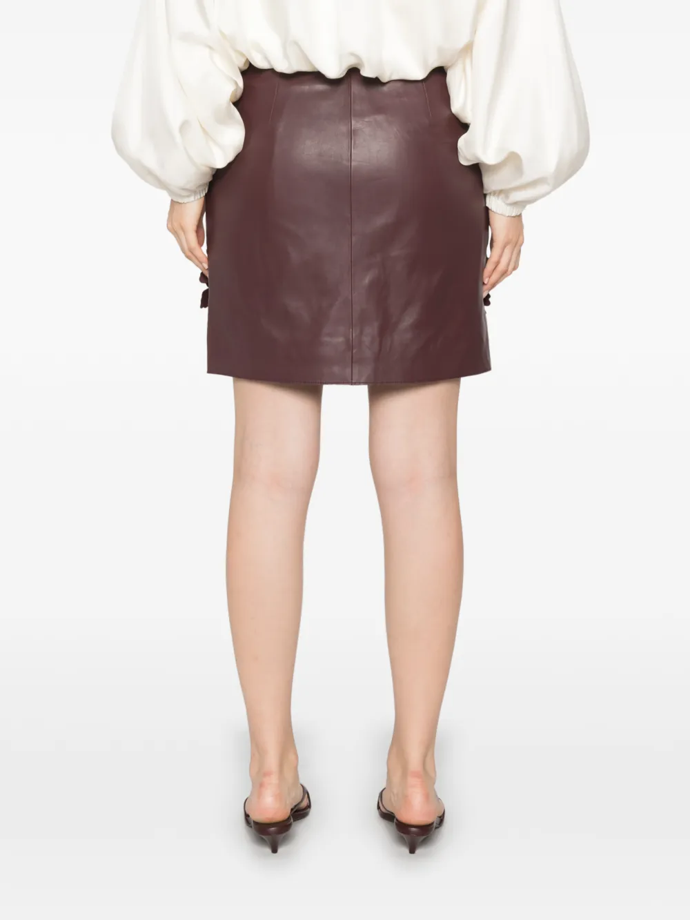 Alberta Ferretti Rok met bloemapplicatie Bruin
