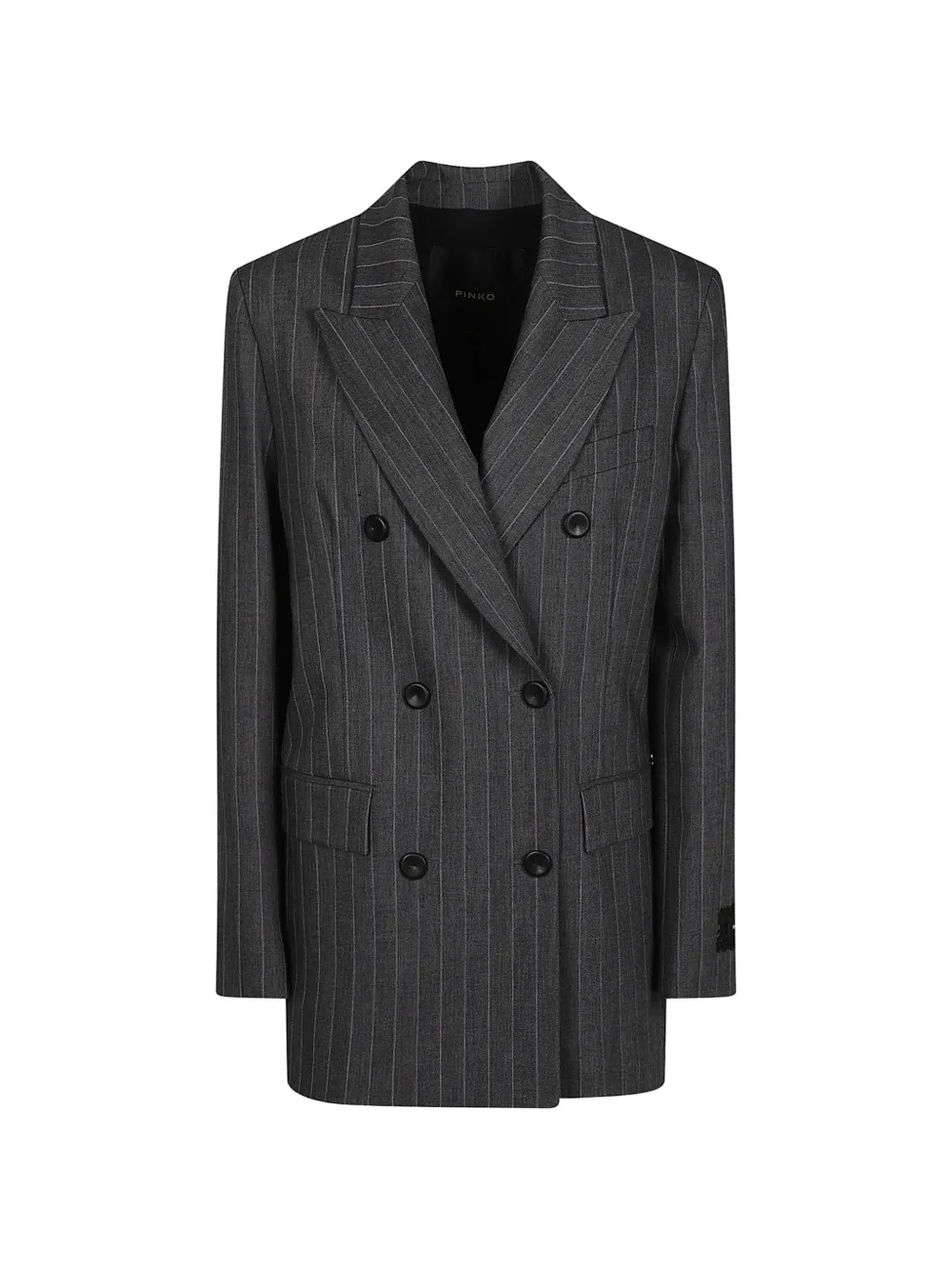 PINKO pinstripe double-breasted blazer - Grau