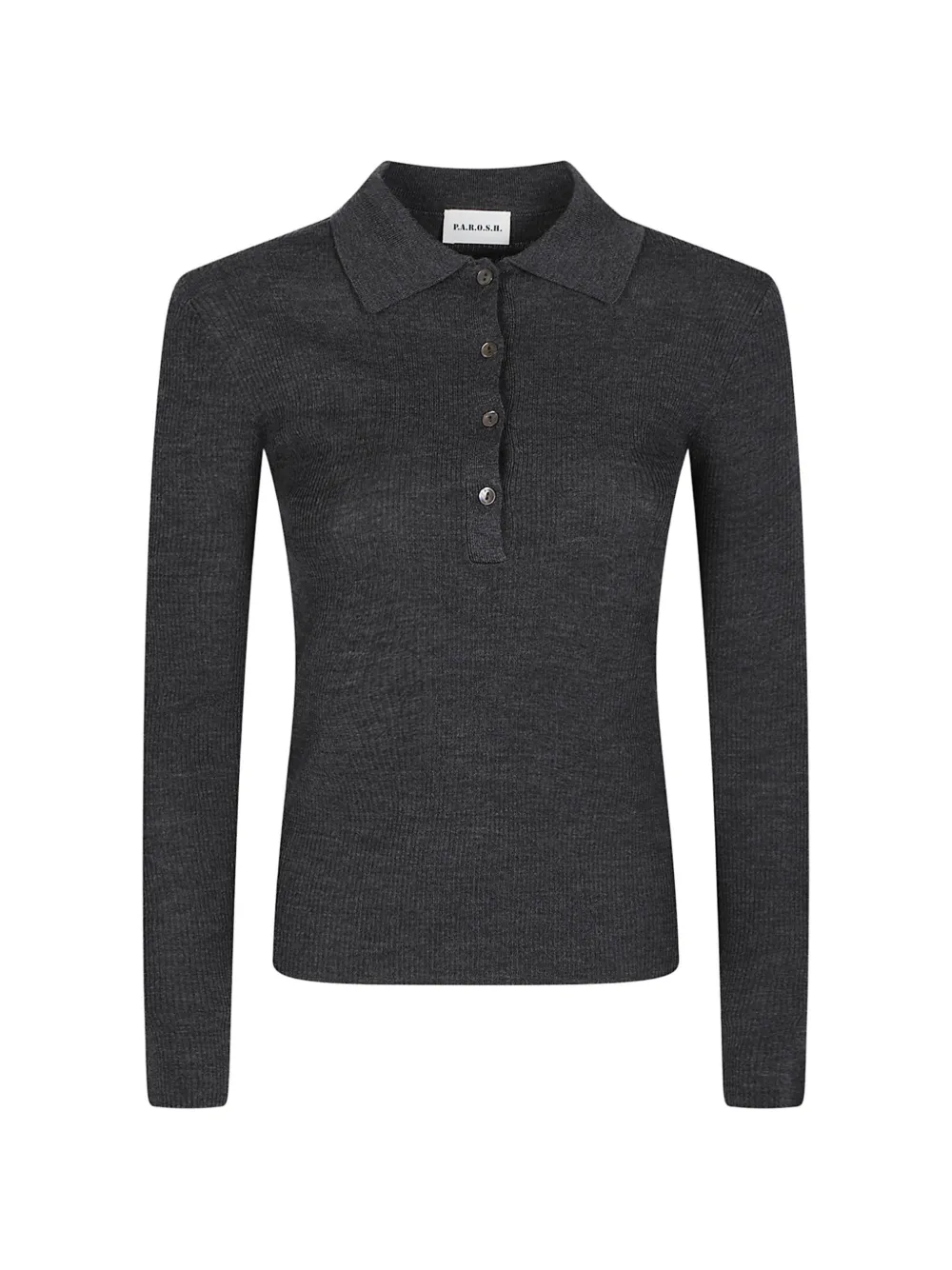P.A.R.O.S.H. ribbed-knit polo shirt - Grigio