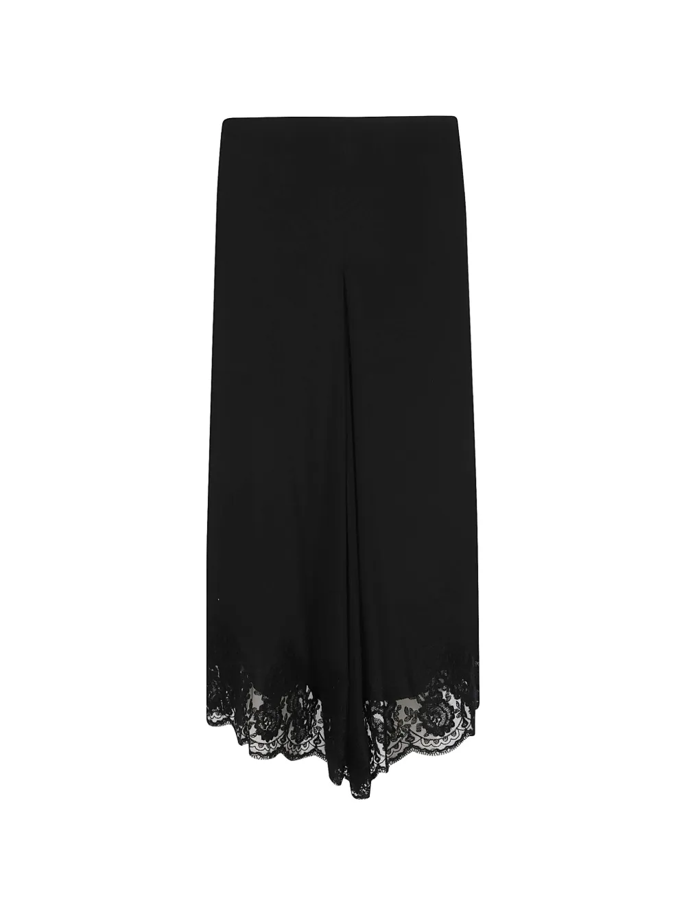 P.a.r.o.s.h Lace-trim Midi Skirt In Black
